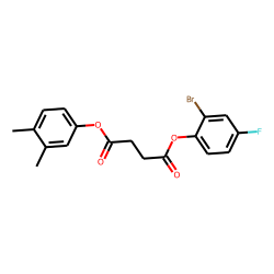 Succinic acid, 2-bromo-4-fluorophenyl 3,4-dimethylphenyl ester