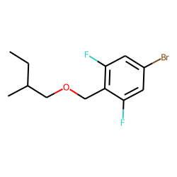4-Bromo-2,6-difluorobenzyl alcohol, 2-methylbutyl ether