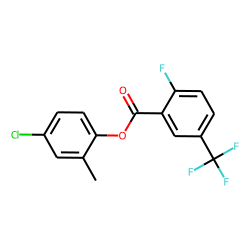 6-Fluoro-3-trifluoromethylbenzoic acid, 4-chloro-2-methylphenyl ester