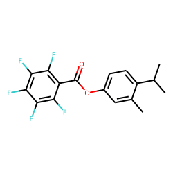 3-Methyl-4-isopropylphenol, pentafluorobenzoyl ester