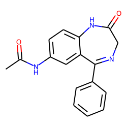 7-Acetamino-2,3-dihydro-5-phenyl-1H-1,4-benzodiazepin-2-one