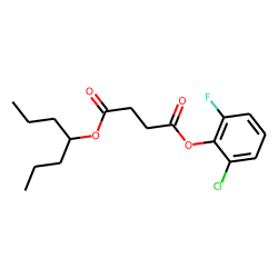 Succinic acid, 2-chloro-6-fluorophenyl 4-heptyl ester