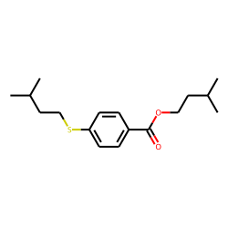 Benzoic acid, 4-(3-methylbutyl)thio-, 3-methylbutyl ester