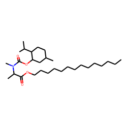 DL-Alanine, N-methyl-N-((1R)-(-)-menthyloxycarbonyl)-, tetradecyl ester