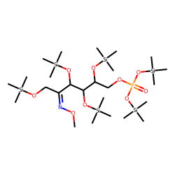 d-Fructose, 1,3,4,5-tetrakis-O-(trimethylsilyl)-, o-methyloxime, 6-[bis(trimethylsilyl) phosphate]