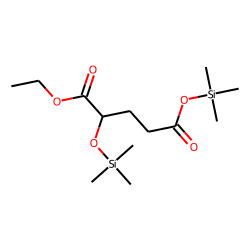 2-Hydroxyglutaric acid, 1-ethyl ester, 2TMS