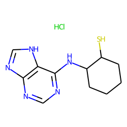 Cyclohexanethiol, 2-(6-purinylamino)-, hydrochloride