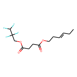 Succinic acid, 2,2,3,3-tetrafluoropropyl trans-hex-3-en-1-yl ester