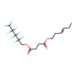 Succinic acid, 2,2,3,3,4,4,5,5-octafluoropentyl trans-hex-3-en-1-yl ester