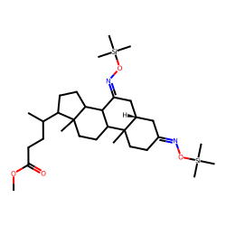 Methyl 5-.beta.-cholan-3,7-dione-24-oate, oxime, TMS # 1