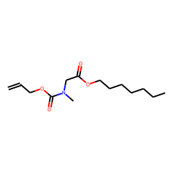 Glycine, N-methyl-N-allyloxycarbonyl-, heptyl ester