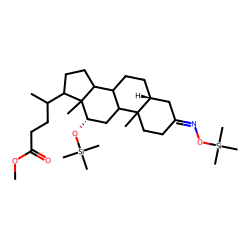 Methyl 5-.beta.-cholan-12-.alpha.-ol-3-one-24-oate, oxime, TMS # 2