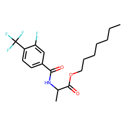 D-Alanine, N-(3-fluoro-4-trifluoromethylbenzoyl)-, heptyl ester