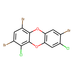 Dibenzodioxin, 1,3,8-tribromo-, 4,7-dichloro-