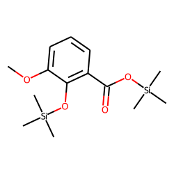 2-Hydroxy-3-methoxybenzoic acid, trimethylsilyl ether, trimethylsilyl ester