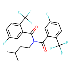 Benzamide, 2-trifluoromethyl-5-fluoro-N-(2-trifluoromethyl-5-fluorobenzoyl)-N-3-methylbutyl-