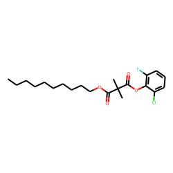 Dimethylmalonic acid, 2-chloro-6-fluorophenyl decyl ester