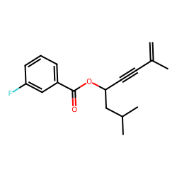 3-fluorobenzoic acid, 2,7-dimethyloct-7-en-5-yn-4-yl ester