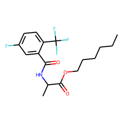 D-Alanine, N-(5-fluoro-2-trifluoromethylbenzoyl)-, hexyl ester