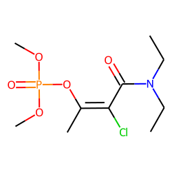 Phosphoric acid, 2-chloro-3-(diethylamino)-1-methyl-3-oxo-1-propenyl dimethyl ester, (E)-