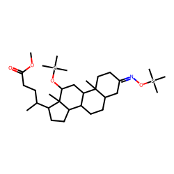 Methyl 5-«beta»-cholan-12-«alpha»-ol-3-one-24-oate, oxime, TMS # 1