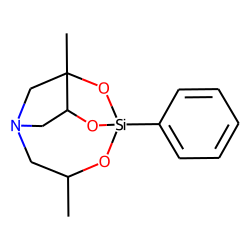 1-phenyl,3,10-dimethylsilatrane, b,c