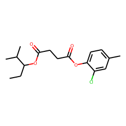 Succinic acid, 2-methylpent-3-yl 2-chloro-4-methylphenyl ester