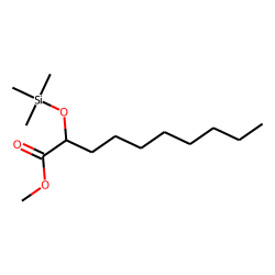 Decanoic acid, 2-hydroxy, methyl ester, TMS