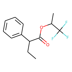 Butyric acid, 2-phenyl-, 1,1,1-trifluoroprop-2-yl ester