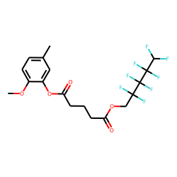 Glutaric acid, 2,2,3,3,4,4,5,5-octafluoropentyl 5-methyl-2-methoxybenzyl ester