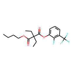 Diethylmalonic acid, butyl 2-fluoro-3-trifluoromethylphenyl ester