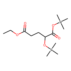 2-Hydroxyglutaric acid, 5 ethyl ester, 2TMS