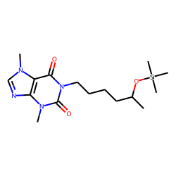 Xanthine, 1-(5'-hydroxyhexyl)-3,7-dimethyl, TMS