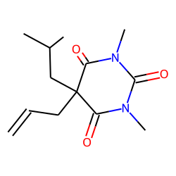 2,4,6(1H,3H,5H)-Pyrimidinetrione, 1,3-dimethyl-5-(2-methylpropyl)-5-(2-propenyl)-