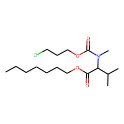 DL-Valine, N-methyl-N-(3-chloropropoxycarbonyl)-, heptyl ester