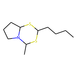 Pyrrolidino[1,2-e]-4H-1,3,5-dithiolane, 2-butyl-4-methyl