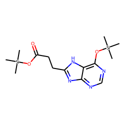 Purine-8-propanoic acid, 6-hydroxy, TMS