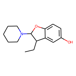 5-Benzofuranol, 2-piperidino-2,3-dihydro-3-ethyl-