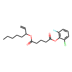 Glutaric acid, oct-1-en-3-yl 2-chloro-6-fluorophenyl ester