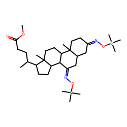 Methyl 5-«beta»-cholan-3,7-dione-24-oate, oxime, TMS # 2