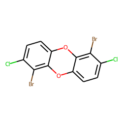 Dibenzodioxin, 1,6-dibromo-, 2,7-dichloro-
