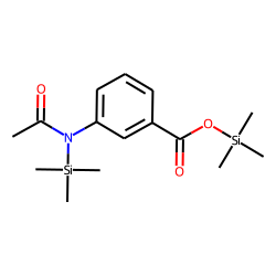 3-Aminobenzoic acid, N- acetyl -, N,O-bis(trimethylsilyl)-