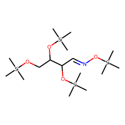 D-(-)-Erythrose, tris(trimethylsilyl) ether, trimethylsilyloxime (isomer 1)