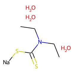 Carbamic acid, diethyldithio-, sodium salt, trihydrate