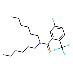 3-Fluoro-6-trifluoromethylbenzamide, N,N-dihexyl-