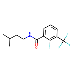 Benzamide, 3-trifluoromethyl-2-fluoro-N-(3-methylbutyl)-