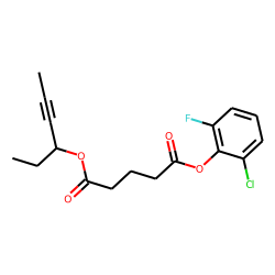 Glutaric acid, hex-4-yn-3-yl 2-chloro-6-fluorophenyl ester