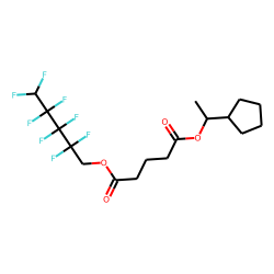 Glutaric acid, 1-cyclopentylethyl 2,2,3,3,4,4,5,5-octafluoropentyl ester