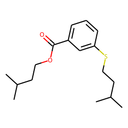 Benzoic acid, 3-(3-methylbutyl)thio-, 3-methylbutyl ester