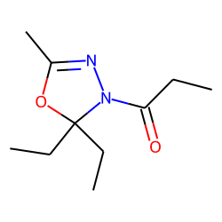 5,5-Diethyl-2-methyl-4-propionyl-1,3,4-oxadiazoline